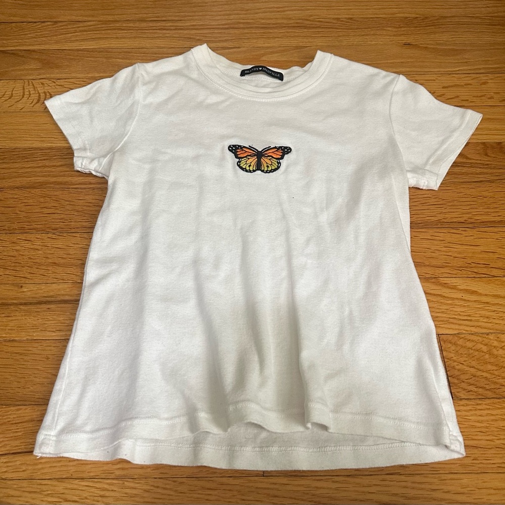 Brandy Melville T-Shirt with Butterfly Design